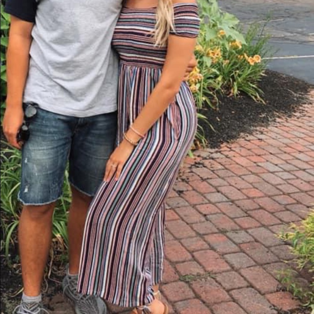 Colorful Striped Jumpsuit